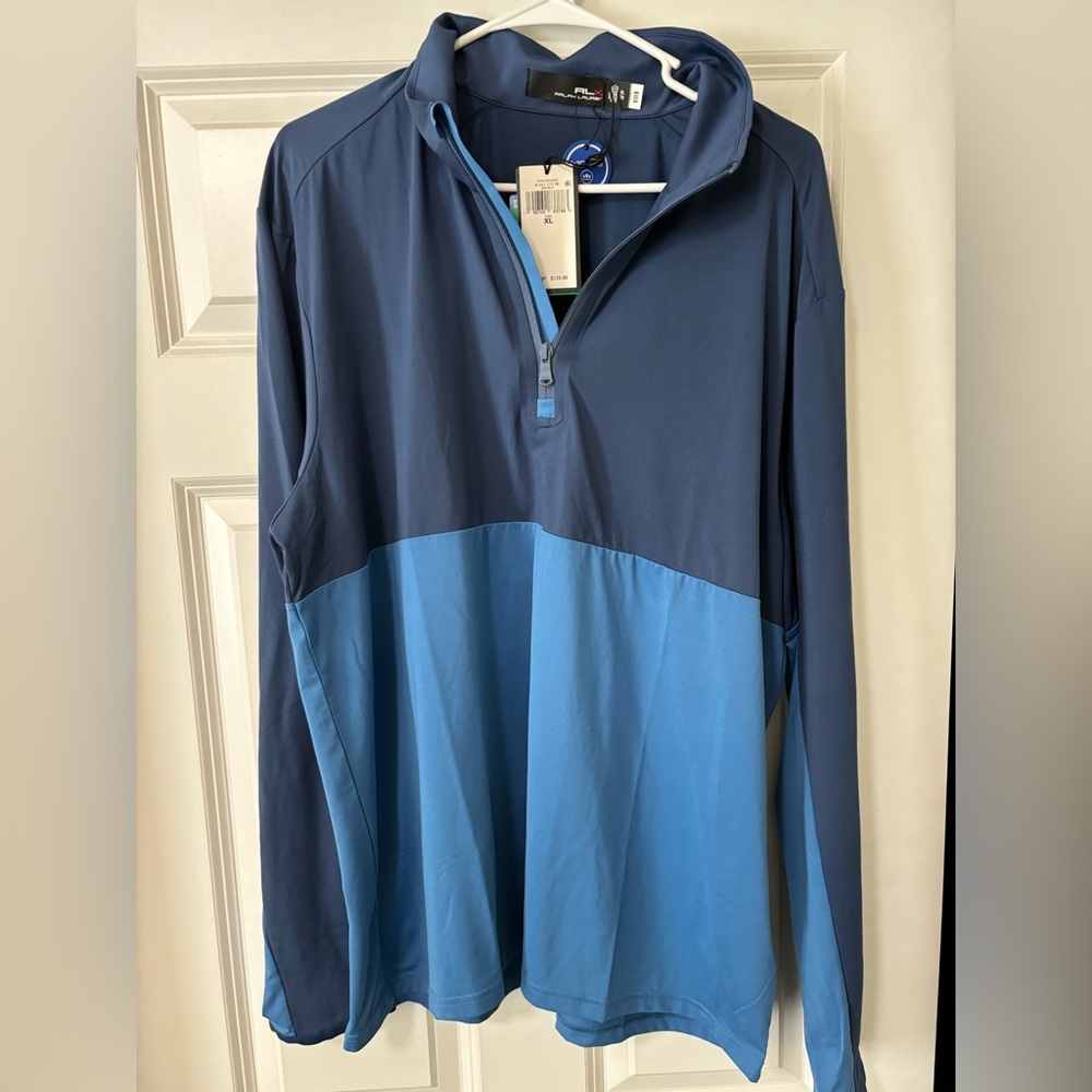 RLX Polo Ralph Lauren Golf, Performance Quarter-Zip Pullover, NVY/BLUE, XL